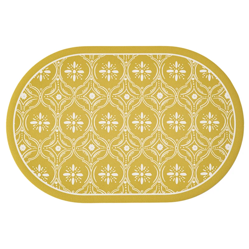 Runder dekorativer Teppich mit floraler Tierillustration und feiner Jacquardstruktur Karnz