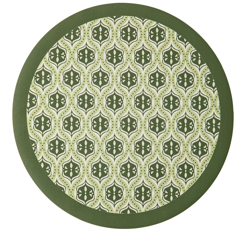 Runder dekorativer Teppich mit floraler Tierillustration und feiner Jacquardstruktur Karnz