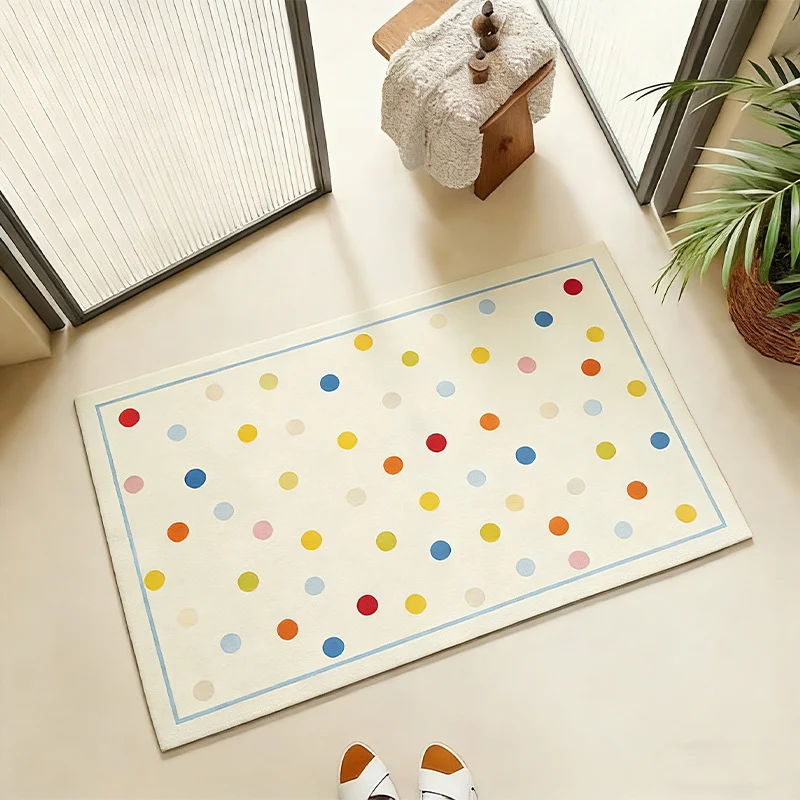 Ovales abwischbares Tischset mit pastellfarbenen Polka‑Dots Karnz