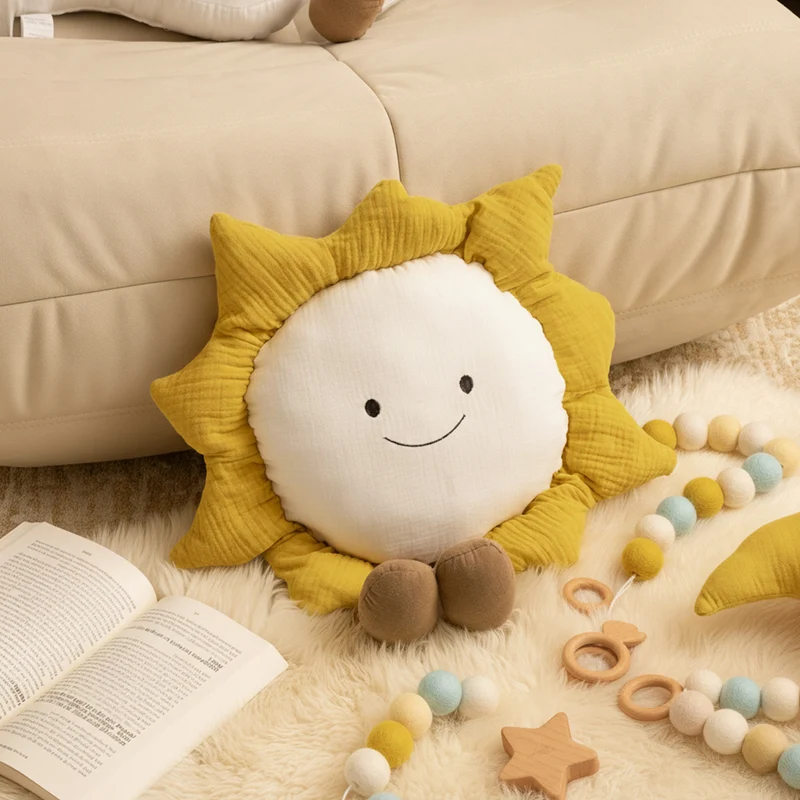 Niedliches Wolken-Kuschelkissen mit Hundemotiv und Chenille‑Kontur Karnz