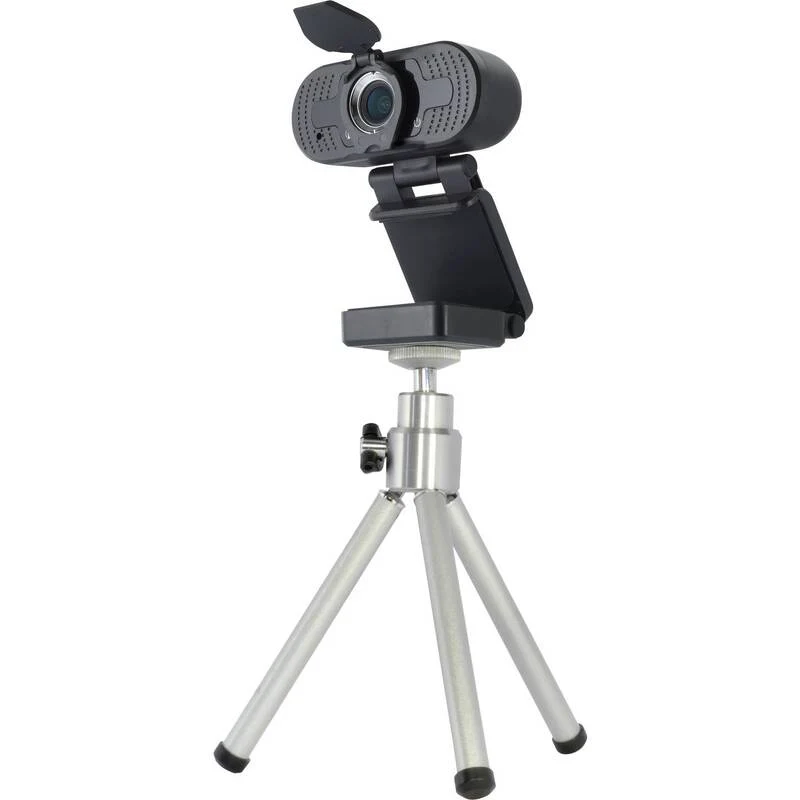 B-Ware Renkforce Webcam Full HD 1920x1080 Pixel Kamera mit Klemm-Halterung und Mikrofon
