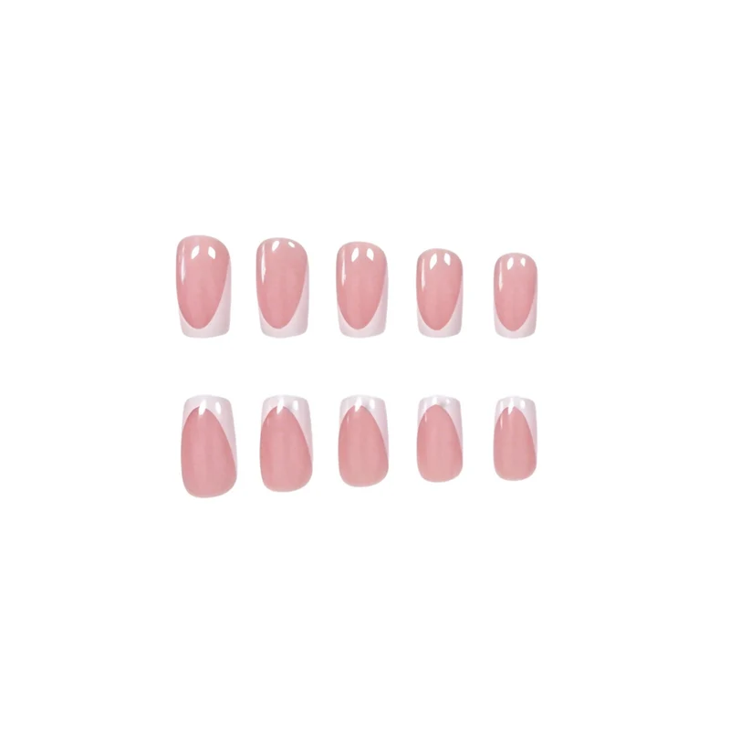 Klassisches French Tip Press-On Nagelset Karnz