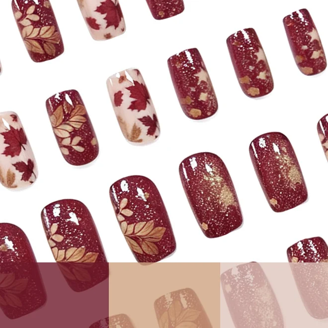 Herbstblätter Nagelkunst Karnz