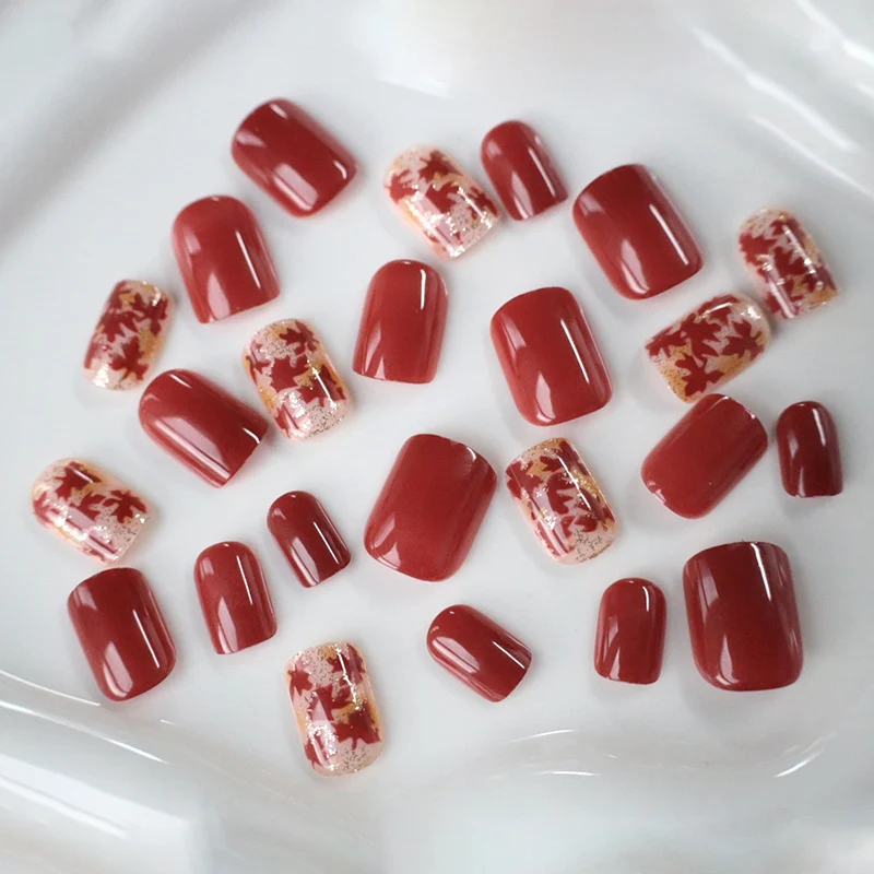Herbstblatt Nagelkunst Verbesserungen Karnz