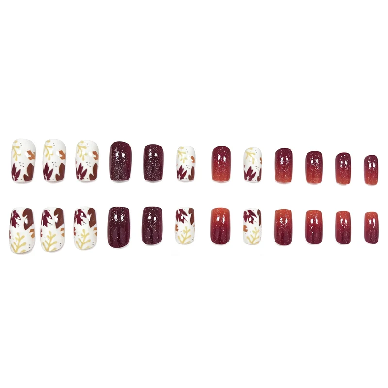 Herbst-inspirierte Nagelkunst-Verstärkungen Karnz