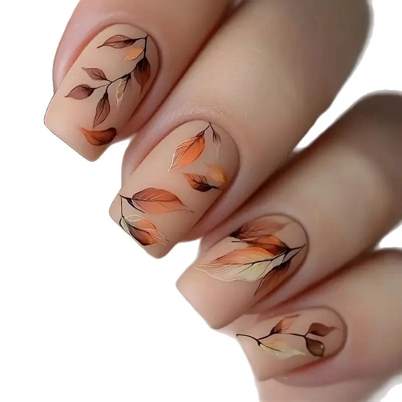Herbst-inspirierte dekorative Nagelkunst Karnz