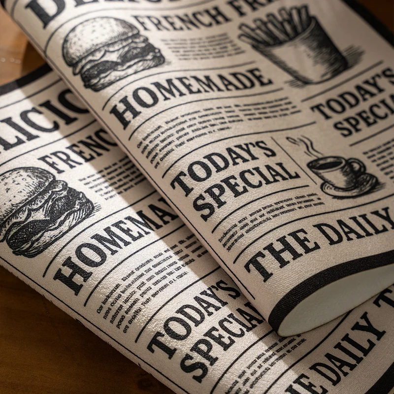 Kokosfaser-Fußmatte im Zeitungslayout mit rutschfester Rückenbeschichtung Karnz