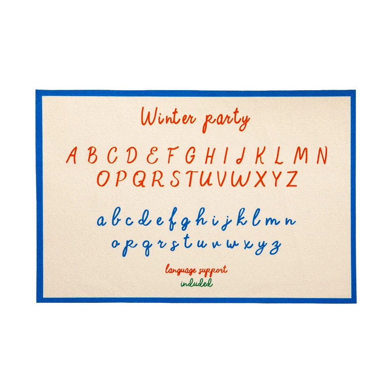 Kinder-Lern-Tischset mit Alphabet-Aufdruck und abwischbarer Oberfläche Karnz