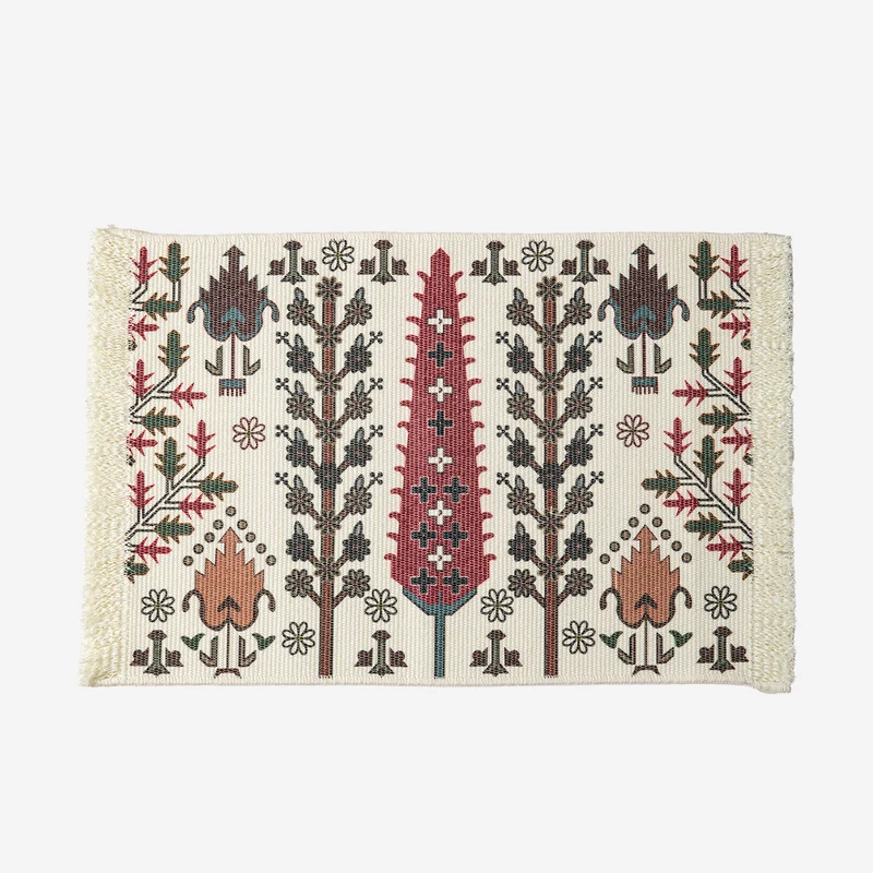 Gewebter Dekorläufer mit Damast-Jacquard und handgefranster Kante Karnz