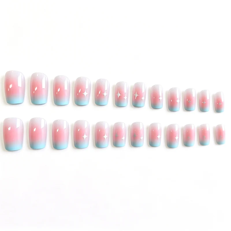 Künstlerische Ombre Nagelkunst Extensions Karnz