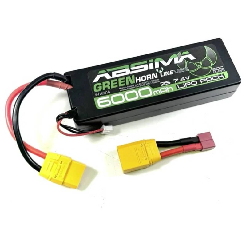 B-Ware Absima Modellbau-Akkupack LiPo 7.4V 6000mAh 50C Stick XT90 für RC Fahrzeuge