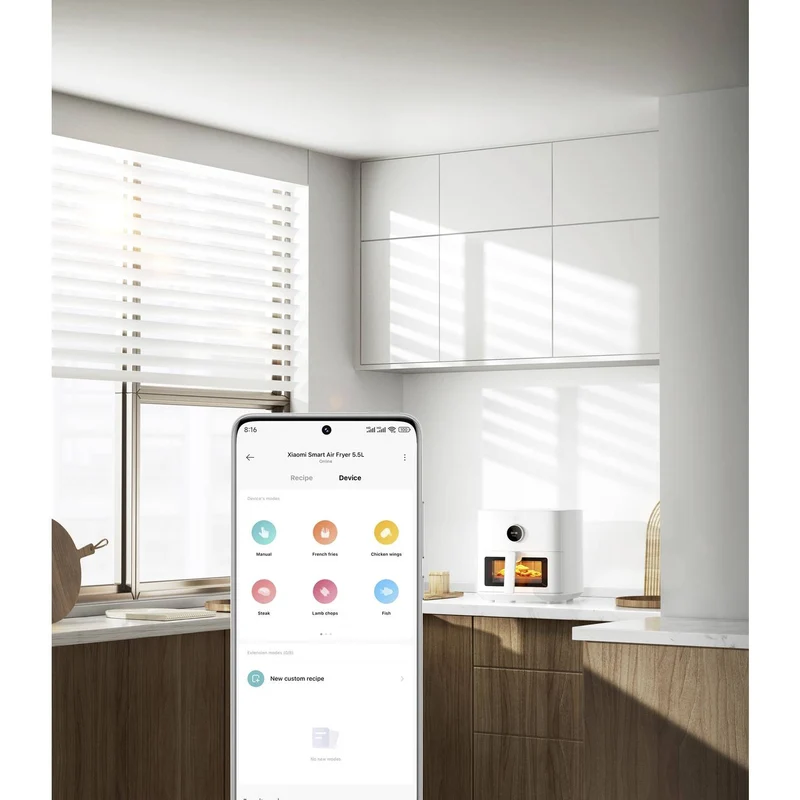 B-Ware Xiaomi Heißluftfritteuse Fritteuse 5.5l App steuerbar Antihaft Timer Display