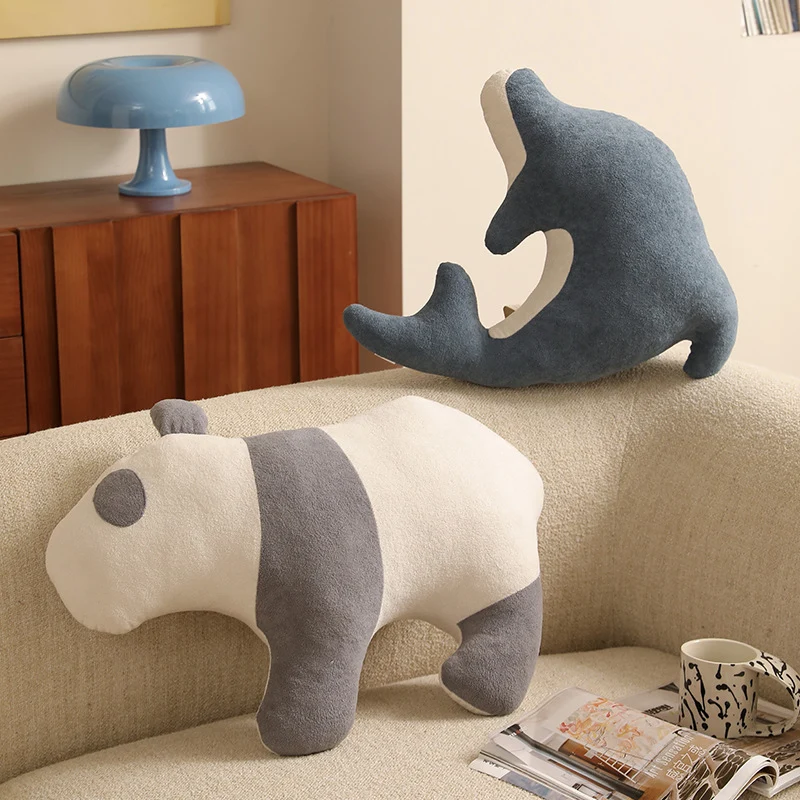 Delfinförmiges Komfort-Kuschelkissen aus weichem Plüsch mit ergonomischer Kontur Karnz