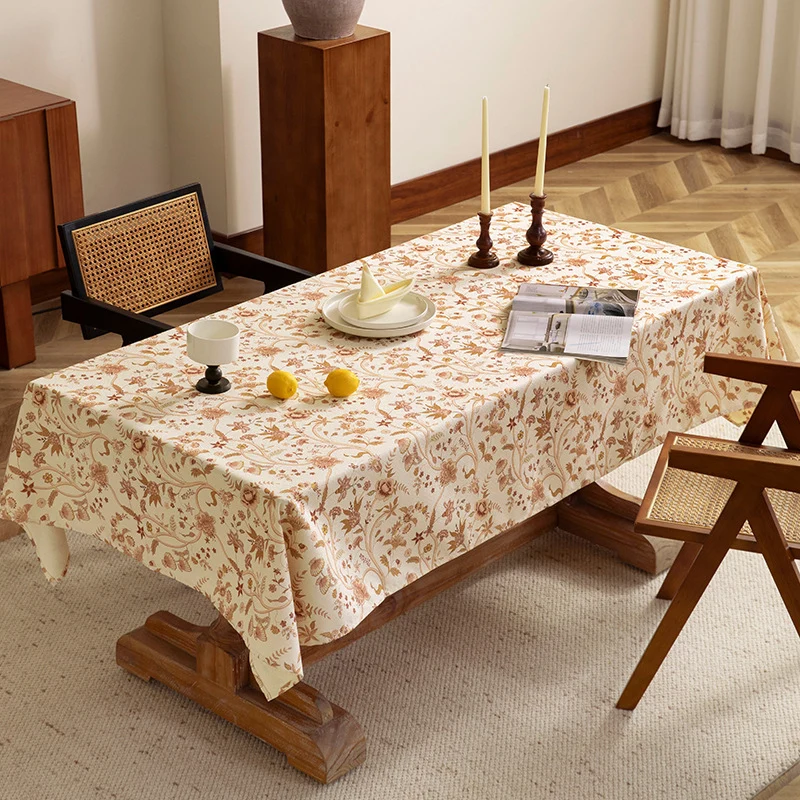 Beschichtete Tischdecke im Vintage-Blumenmuster aus Baumwollmischung Karnz