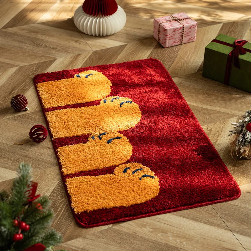 Badematte mit Pfotenmotiv und extraweichem Hochflor Karnz