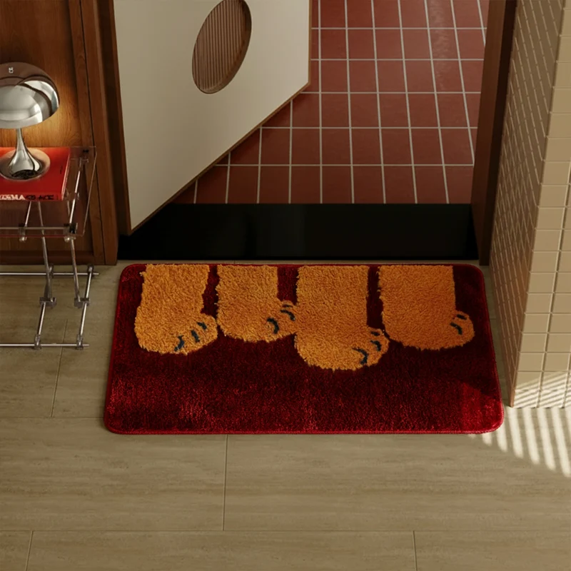 Badematte mit Pfotenmotiv und extraweichem Hochflor Karnz
