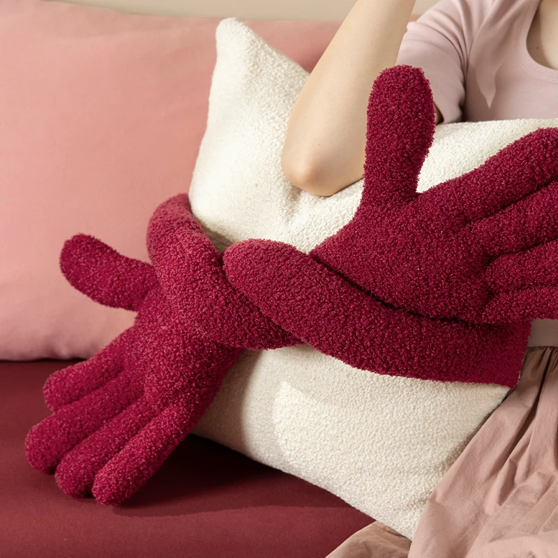 Kuschelige Bouclé-Fleece-Handschuhe mit wärmendem Thermfutter Karnz