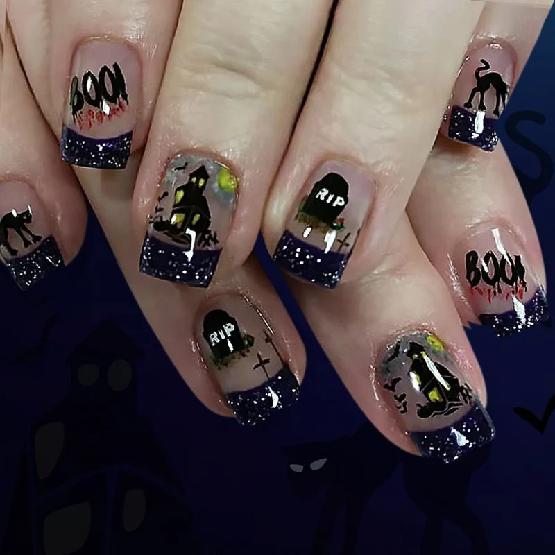 Künstlerische Halloween-Themen Nagelkunst Karnz 1789915324
