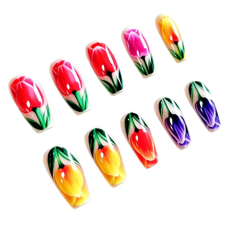 Künstlerische Florale Nagelkunst Karnz
