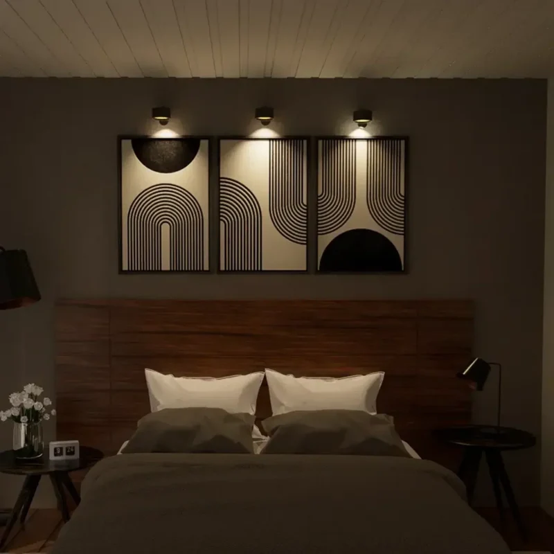Karnz | Spotlight Kabellose Wandlampe - 360° Rotation, Dimmbar, Wiederaufladbare Wandlicht