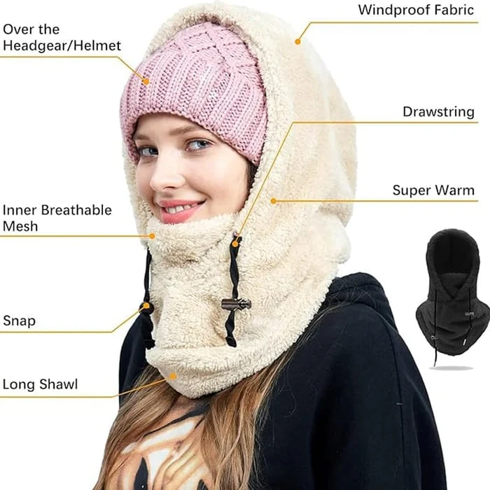 Ski-Maske mit Sherpa-Kapuze | Karnz