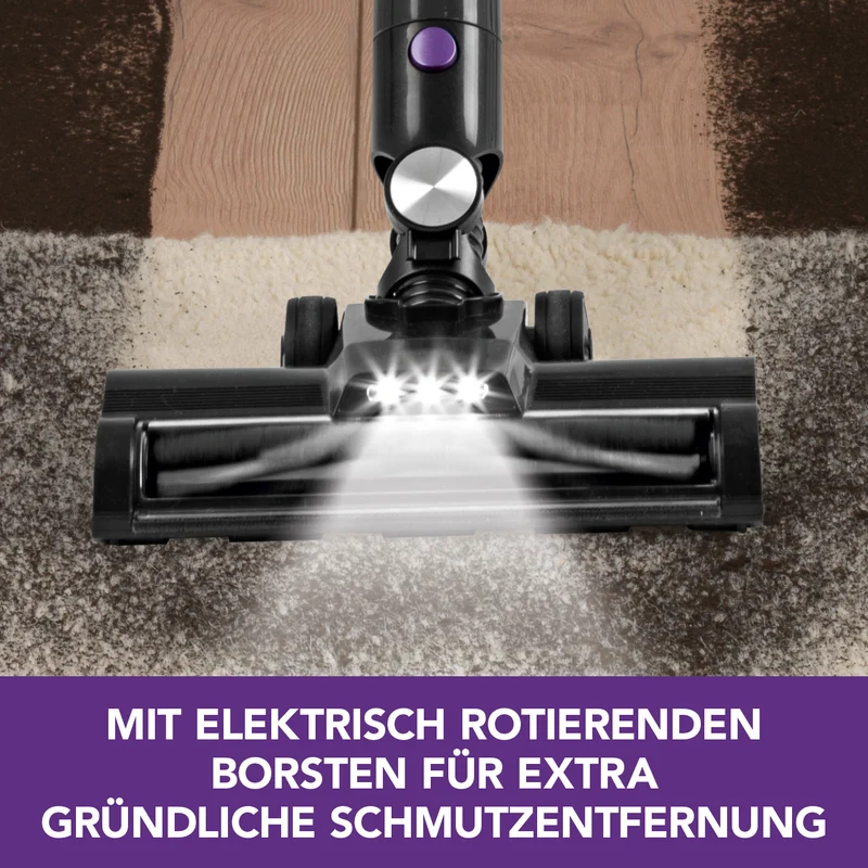 CLEANmaxx Akku-Zyklon-Staubsauger Digital-Display - anthrazit/silber/lila