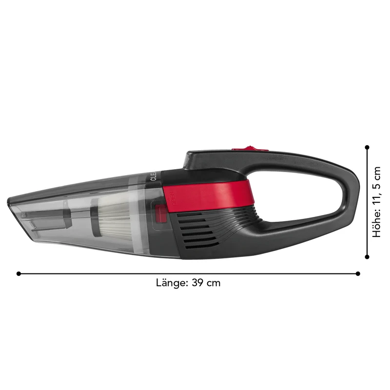 CLEANmaxx Akku-Handstaubsauger - grau/rot