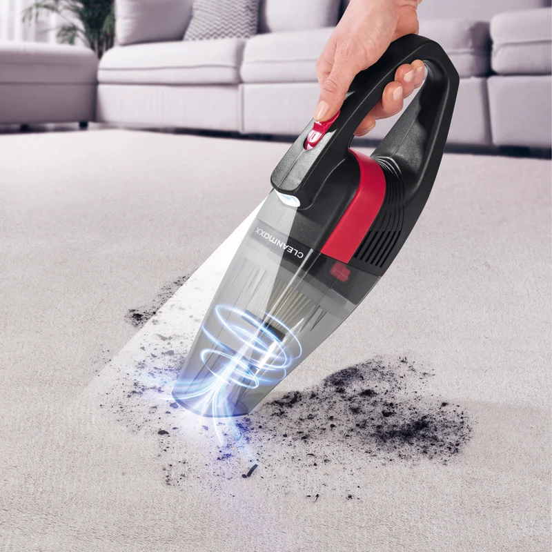 CLEANmaxx Akku-Handstaubsauger - grau/rot