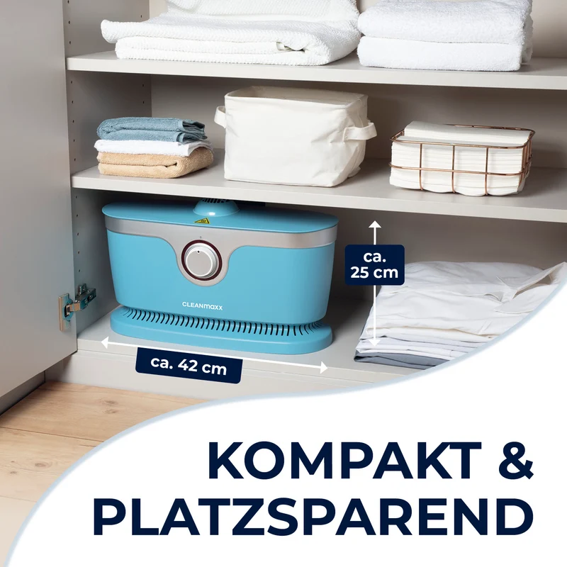 CLEANmaxx Hemdenbügler PRO für Oberbekleidung - trocknet & bügelt automatisch - Blau
