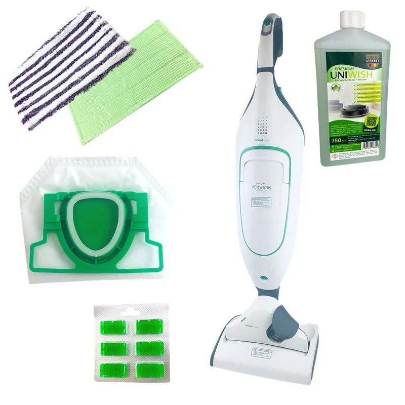 Vorwerk Kobold VK 200 mit Saugwischer SP 530 und Zubehör