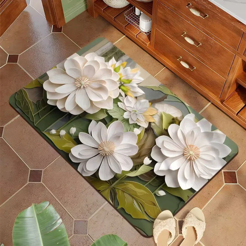 Dekorative 3D Blumenbadmatte