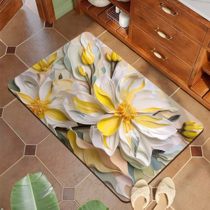 Dekorative 3D Blumenbadmatte