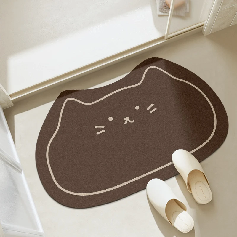 Katzenförmige Badematte