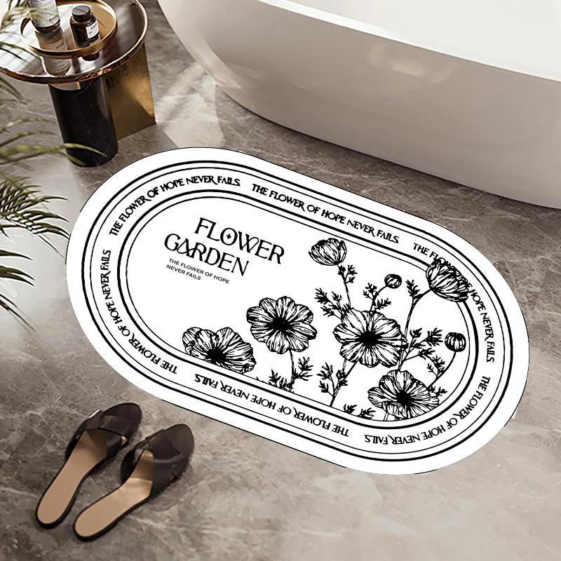 Blumenmuster Badeteppich