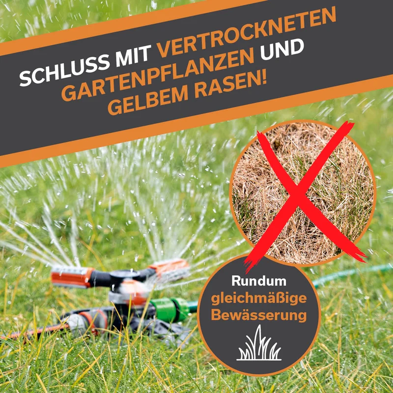 EASYmaxx 360°-Gartensprinkler - 2er-Set