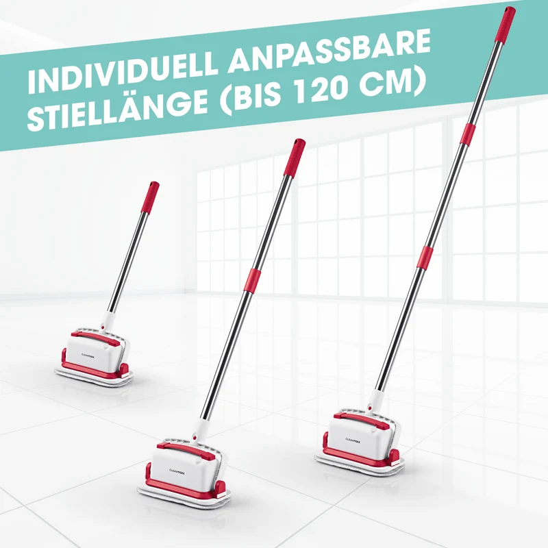 CLEANmaxx Akku-Scheuerbürste - weiß/rot