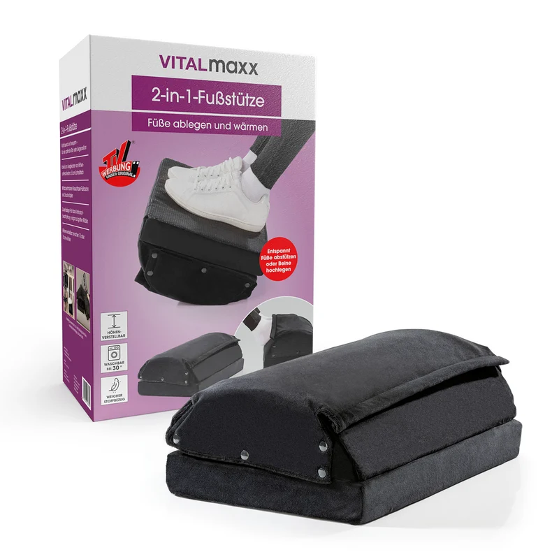 VITALmaxx 2-in-1-Fußstütze - Füße ablegen und wärmen