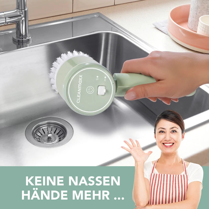 CLEANmaxx Akku-Reinigungsbürste - 2 Geschwindigkeitsstufen - Mint