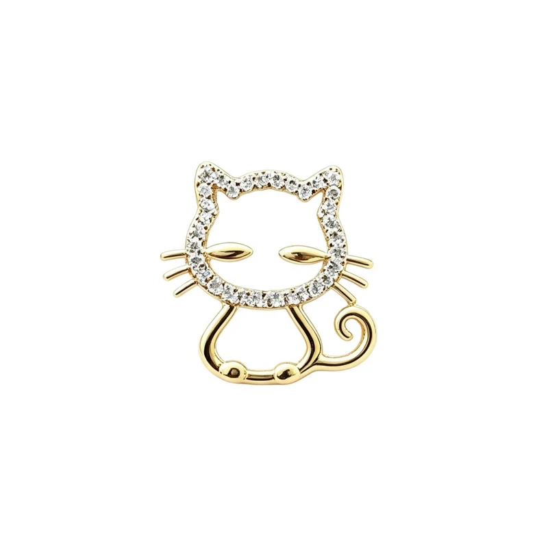 Glitzernde Katzenbrosche Karnz