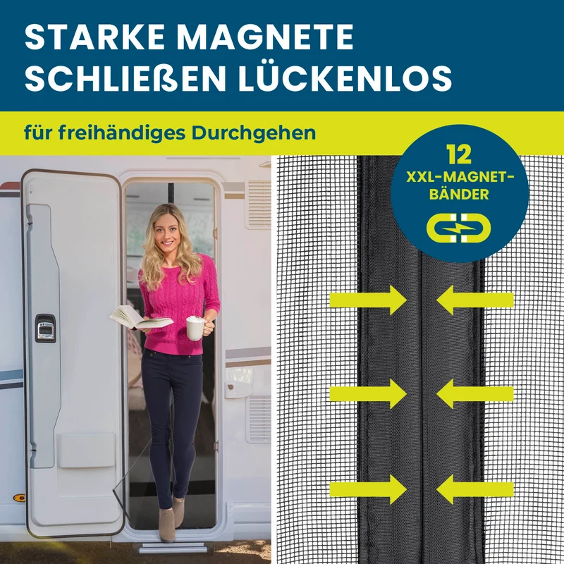 HOBERG Insekten- & Pollenschutzvorhang für Wohnwagen - 60 x 195 cm