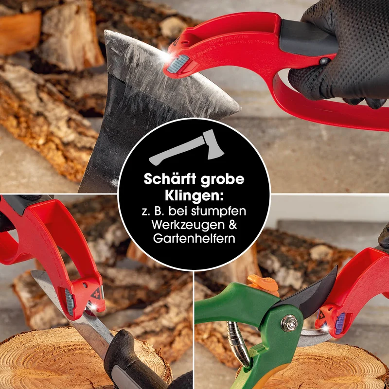 EASYmaxx Klingenschärfer und Schärfeinsätze - für Messer, Werkzeug, Gartengeräte