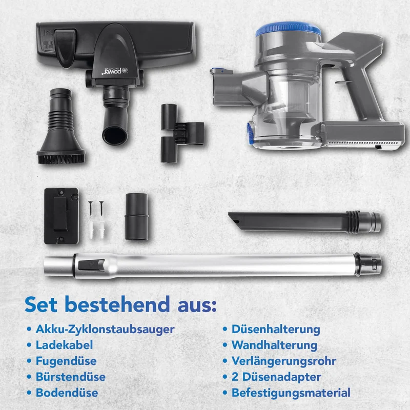 CLEANmaxx Akku-Hand- & Bodenstaubsauger - anthrazit/blau