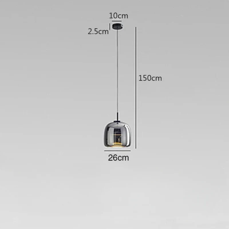 Minimalistische Glas Pendelleuchte, Moderne Designer Hängelampe für Esszimmer & Wohnzimmer | Karnz