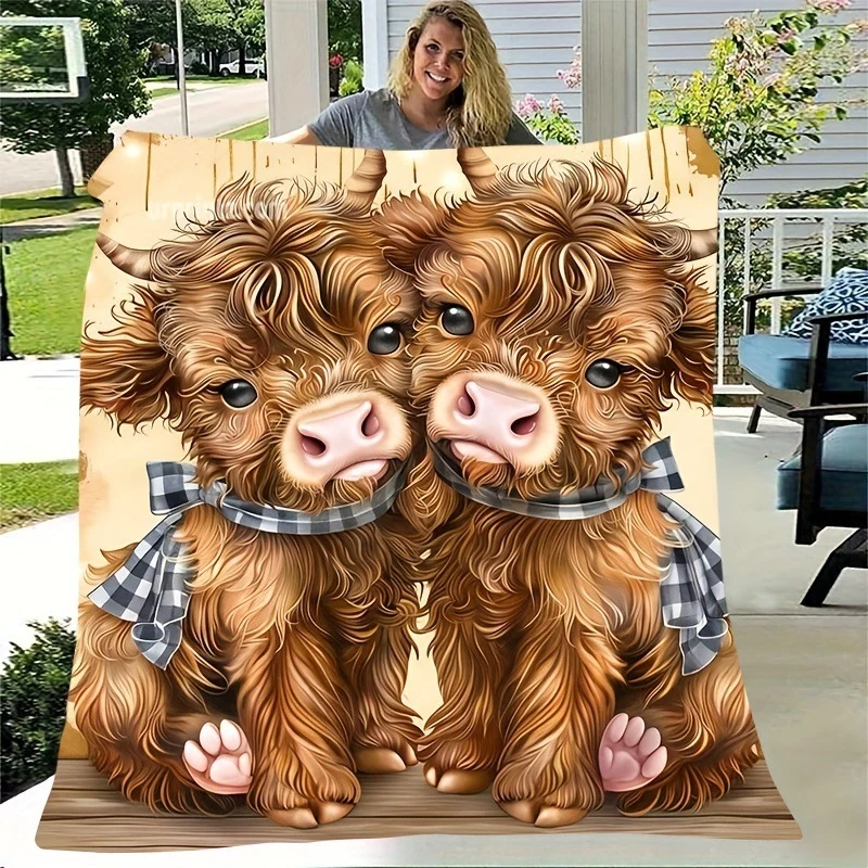 Weiche Cartoon-Dackel-Themen-Fleece-Decke