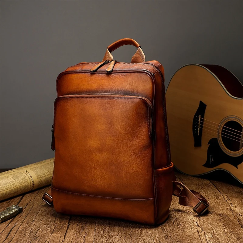 Eleganter und Funktionaler Rucksack Aus Hochwertigem Leder Karnz