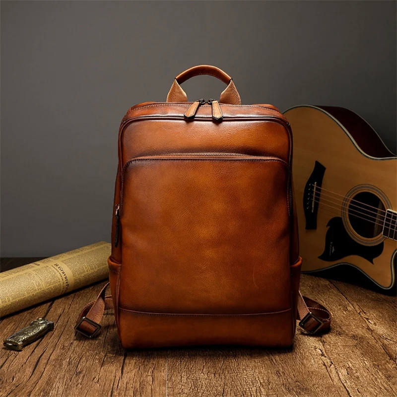 Eleganter und Funktionaler Rucksack Aus Hochwertigem Leder Karnz