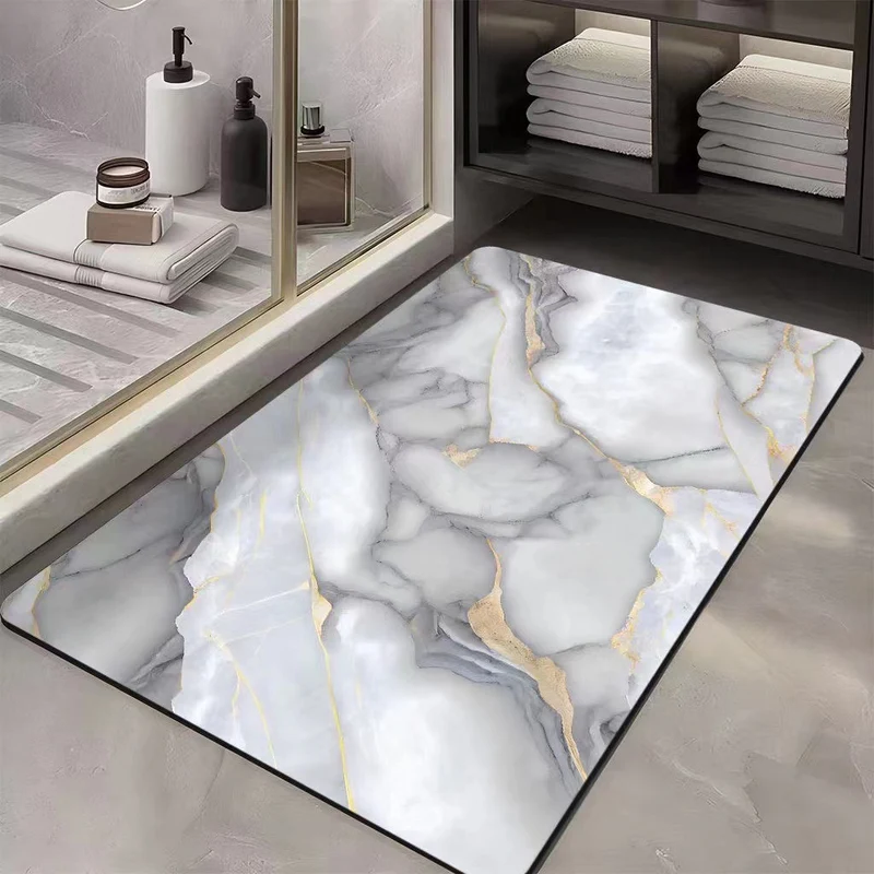 Luxuriöse Marmor Druck Badematte