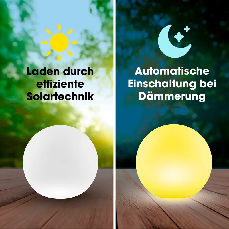 EASYmaxx Solar-Dekokugel mit Farbwechsel - 4er-Set