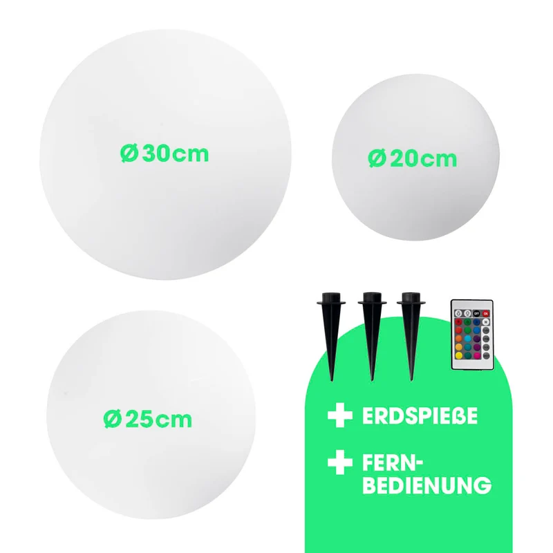 EASYmaxx Solar-Dekokugel mit Farbwechsel - 4er-Set
