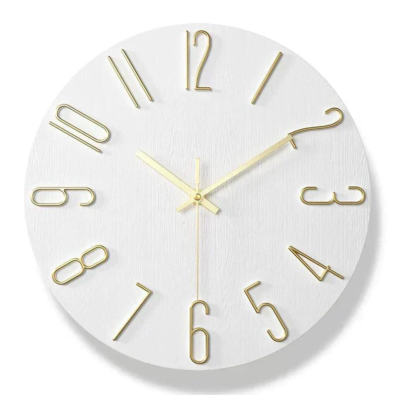 Karnz | Rahmenlose Wanduhr aus Holz – Nordische Minimalistische Stille Uhr für Modernes Wohndekor